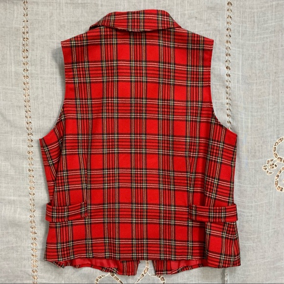Vintage Tartan plaid wool vest - Picture 7 of 8